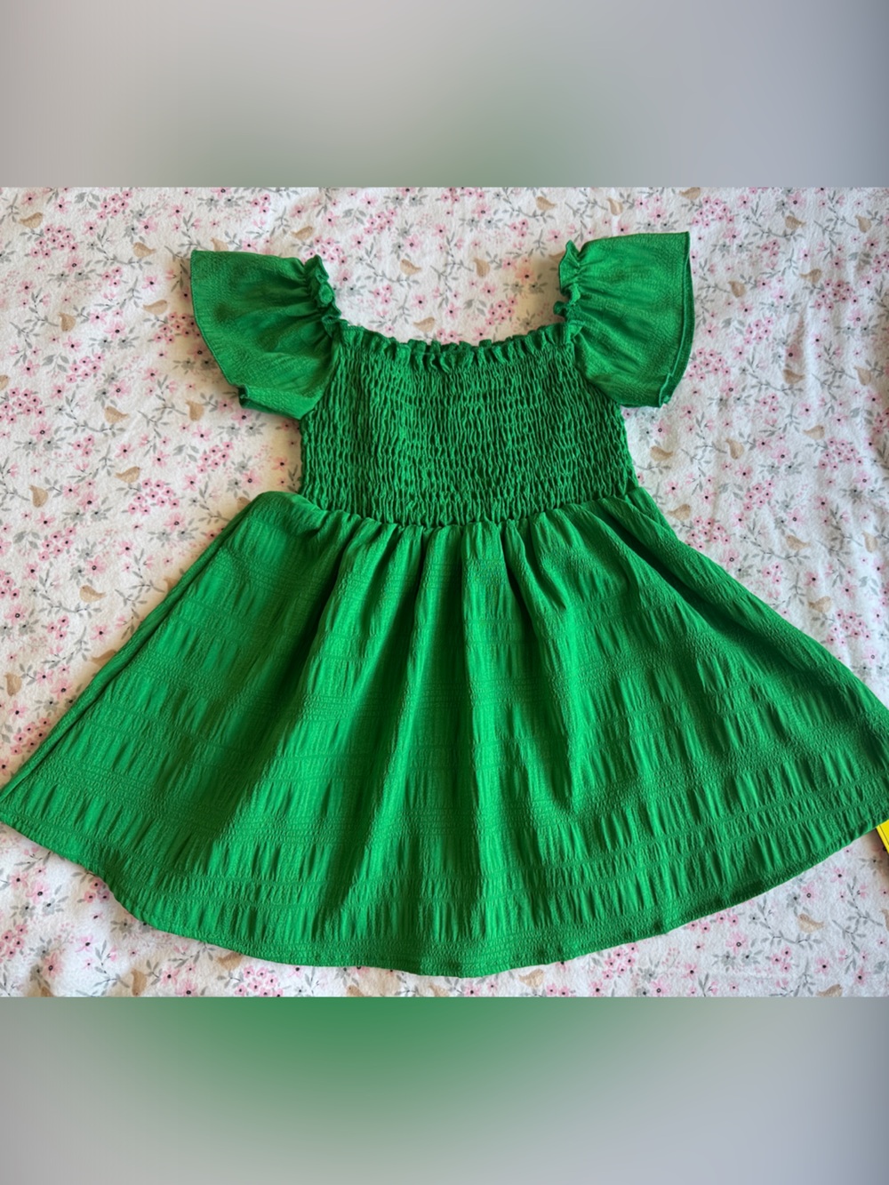 Girls' Green Smocked Bodice Dress 18-24 month